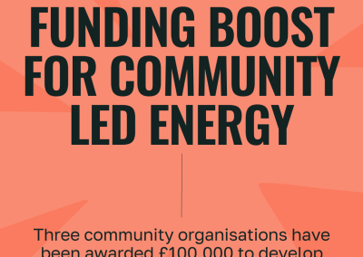 Funding for a community led energy project