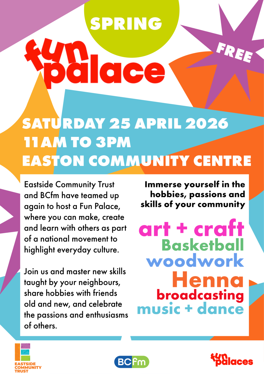 Spring Fun Palace - Eastside Community Trust